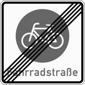 Fahrradstraße Ende Zeichen 244.2 